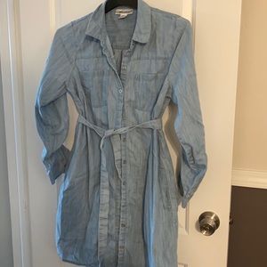Chambray dress, maternity, medium